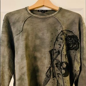 #INC #Color Gray/Black/Green #Size L #Long-sleeve #Mens